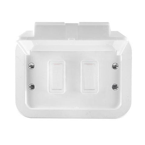 Crabtree Industrial 2 Lever 1 Way Weatherproof Switch In Surface Box