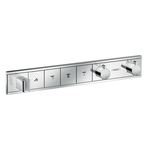 hansgrohe RainSelect 4 Function Thermostat for Concealed Installation + Integrated Shower Holder - Chrome