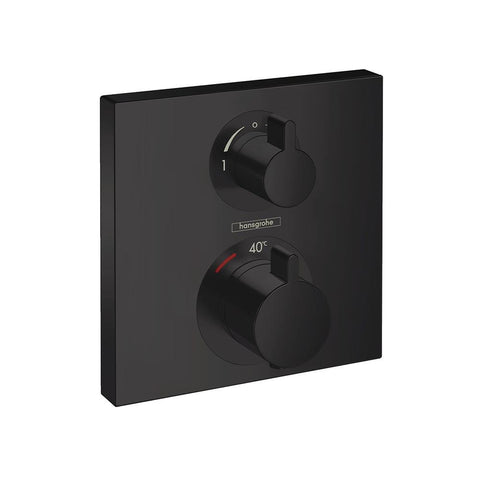 hansgrohe Ecostat Square Thermostat for Concealed Installation for 2 Functions - Matt Black
