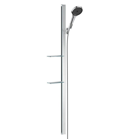 hansgrohe Rainfinity Shower Set 130 3jet EcoSmart with Shower Bar 150mm and Soap Dishes