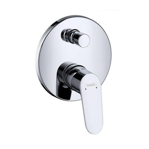 hansgrohe Décor Single Lever Round Bath Mixer for Concealed Installation - Chrome