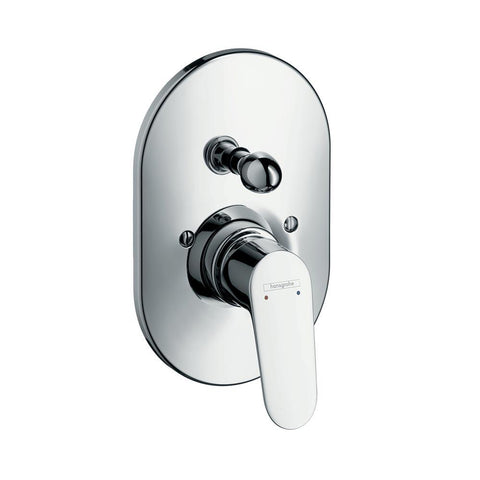 hansgrohe Décor Single Lever Oval Bath Mixer for Concealed Installation - Chrome