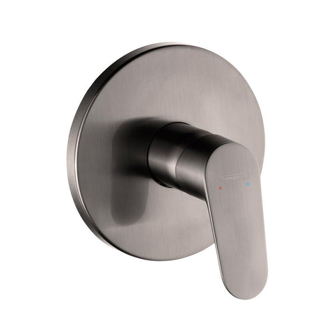 hansgrohe Décor Single Lever Round Shower Mixer for Concealed Installation - Brushed Black Chrome