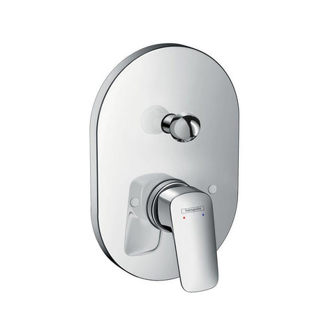 hansgrohe Logis Oval Single Lever Bath Mixer for Concealed Installation - Chrome