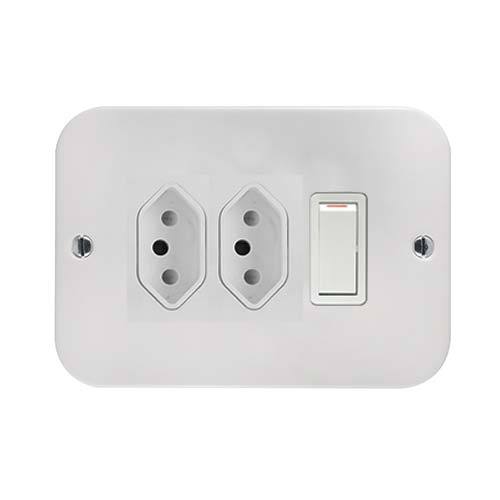 Crabtree Industrial Duo Slimline Switched Socket