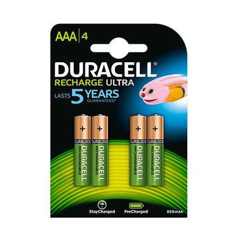 Duracell Rechargeable Ultra AAA 850mAh - 4pk