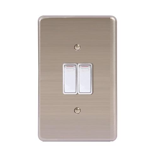 Lesco Stainless Steel 2 Lever, 2x1 Way Switch - W