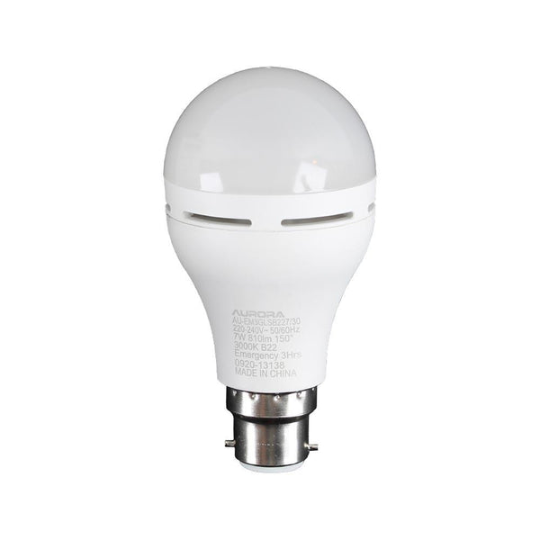 Aurora LED Emerency Bulb with 3 Hour Backup B22 7W 810lm CTC
