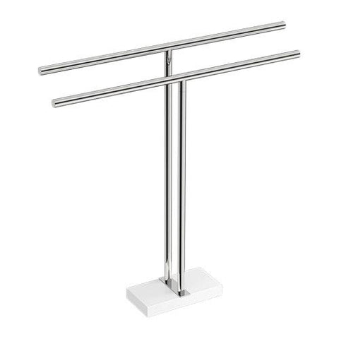 Bathroom Butler 9185 Double Towel Stand 900mm - Polished Stainless Steel