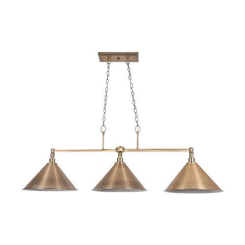 Bright Star Antique Brass Pendant With 3 Lights