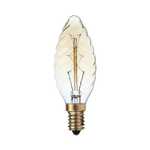Bright Star E14 Carbon Filament Twisted Candle Bulb 40W