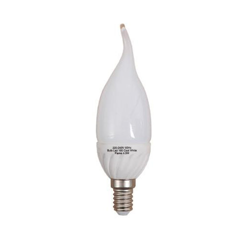 Bright Star LED Flame Bulb E14 4.5W 360lm Cool White