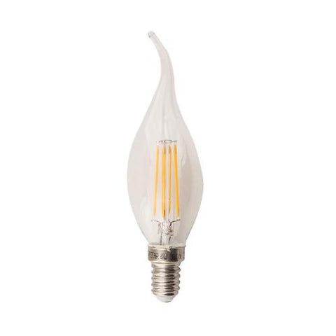 Bright Star LED Filament Flame Bulb E14 4W 400lm Warm White