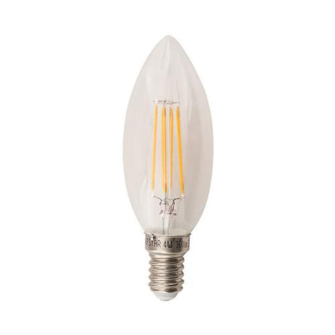 Bright Star LED Filament Candle Bulb E14 4W 400lm Warm White