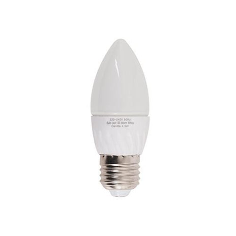 Bright Star LED Frosted Candle Bulb E27 4.5W 360lm Warm White