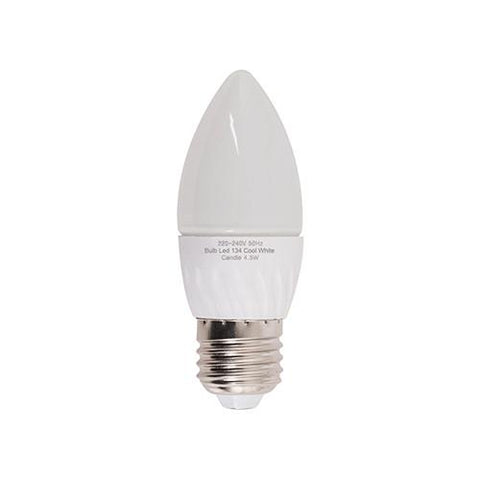 Bright Star LED Frosted Candle Bulb E27 4.5W 360lm Cool White
