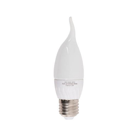 Bright Star LED Frosted Flame Bulb E27 4.5W 360lm Warm White