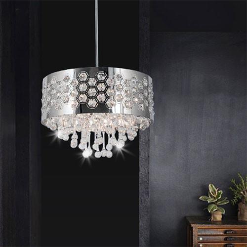 Polished Chrome Chandelier With K9 Crystals