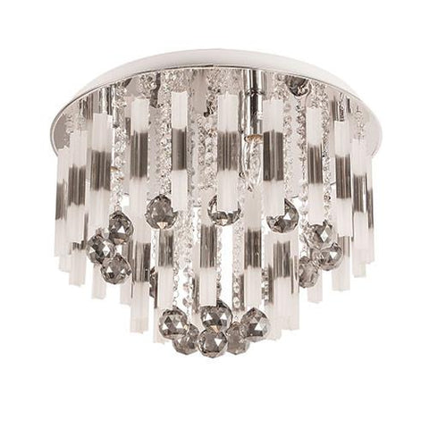 Bright Star Dangly Polished Chrome With Glass Crystals Ceiling Light