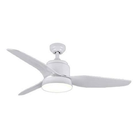 Bright Star 48" 3 Blade Ceiling Fan with Light and Remote - White
