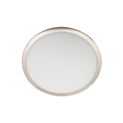 Bright Star Satin Chrome With White Glass Ceiling Light 300mm