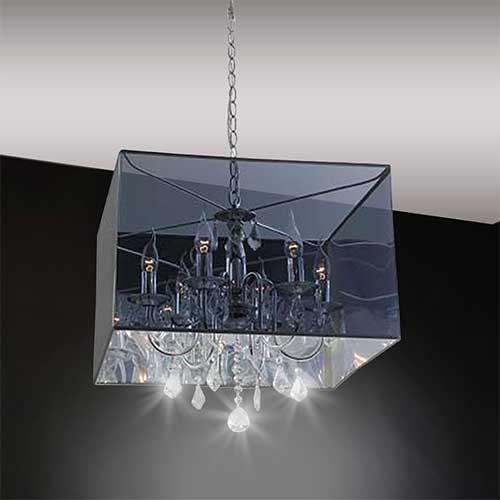Eurolux 6 Light In And Out Crystal Chrome Chandelier