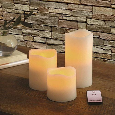 Eurolux LED Dripping Flameless Candle 3Pc 1