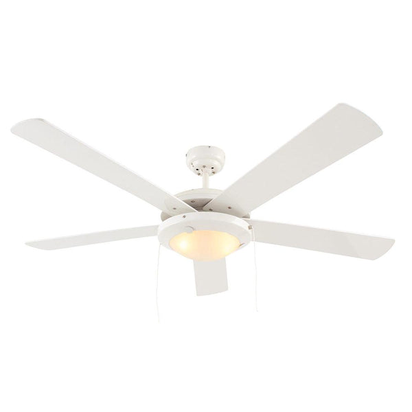 Eurolux 52" 5 Blade Comet Ceiling Fan with Light - White