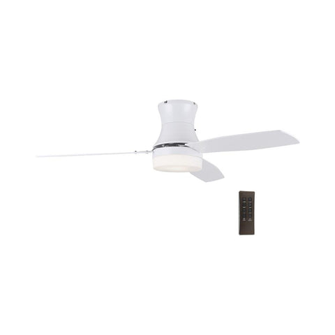 Bright Star 52" 3 Blade Ceiling Fan with Lights & Remote - White