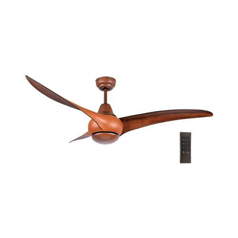 Bright Star 52" 3 Blade Ceiling Fan with Remote - Wood Finish