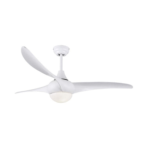 Bright Star 52" 3 Blade Ceiling Fan with LED Light and Remote - White Finish