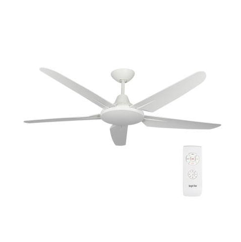 Bright Star 52" 5 Blade Ceiling Fan with Remote - White