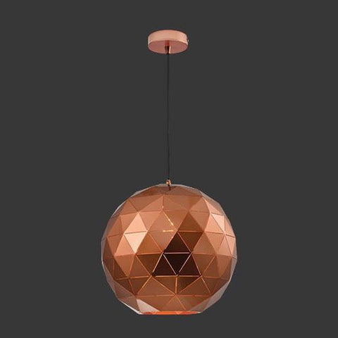 Laser Cut Copper Metal Ball Pendant - Large