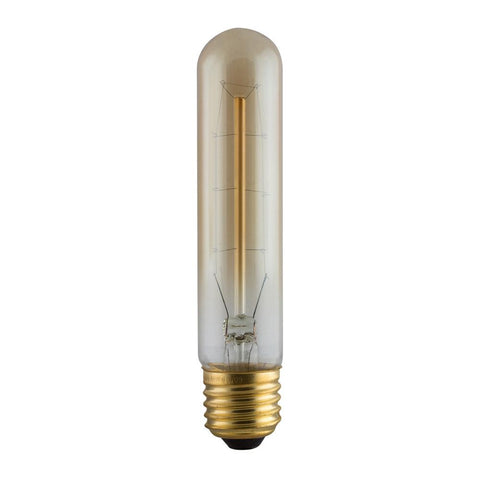 Eurolux Amber Carbon Filament Tubular Bulb E27 40W Warm White