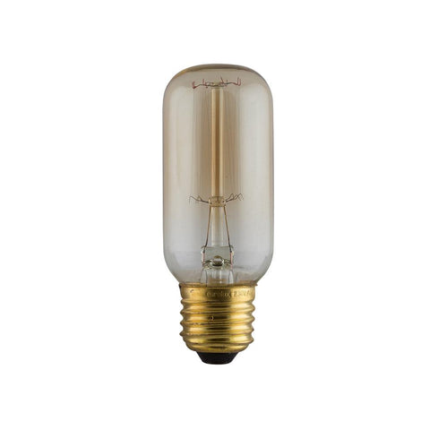 Eurolux Amber Carbon Filament Round Mini Tubular Bulb E27 40W Warm White