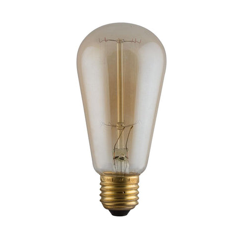 Eurolux Amber Carbon Filament Pear Bulb E27 40W Warm White