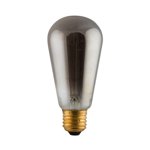 Eurolux Smokey Carbon Filament Pear Bulb E27 40W Warm White