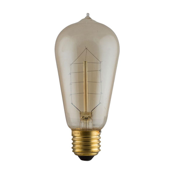 Eurolux Amber Carbon Filament Pear with Nipple Bulb E27 60W Warm White