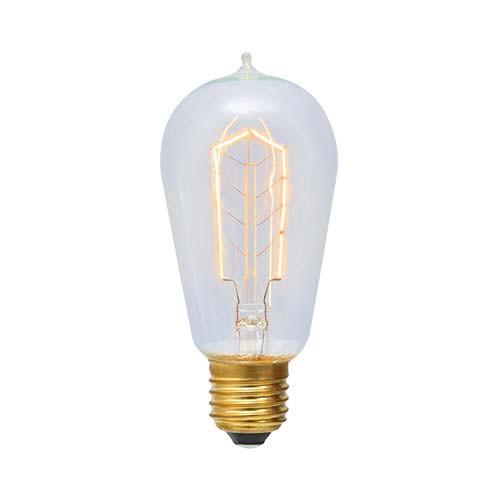 Eurolux E27 60W Pear Shaped Hairpin With Nipple Carbon Filament Bulb