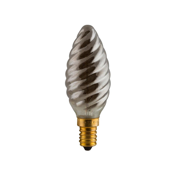 Eurolux Smokey Carbon Filament Spiral Candle Bulb E14 40W Warm