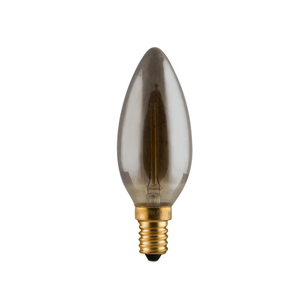Eurolux Smokey Carbon Filament Candle Bulb E14 40W Warm White