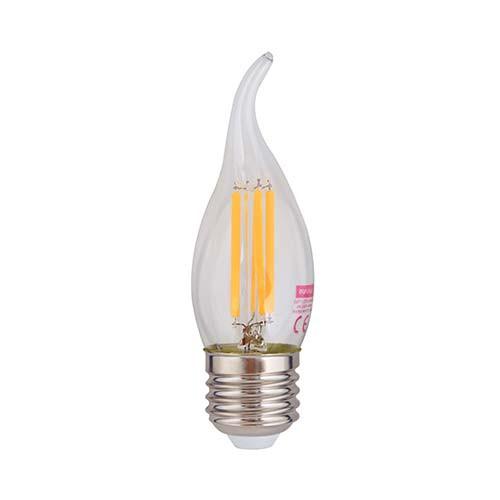 Eurolux LED Clear Filament Flame Candle Bulb E27 4W 310lm Warm White