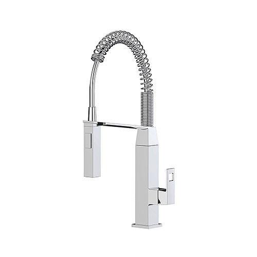 Eurocube Professional Kitchen Sink Mixer Tap With Spring Swivel Arm