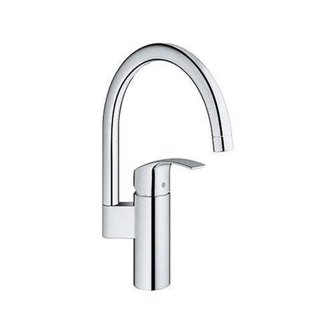 Grohe Eurosmart Single Lever Tall Kitchen Sink Mixer Tap With Swivel Spout