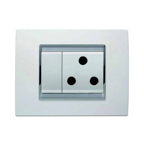 Gewiss Chorus Lux Single Switched Socket Outlet - Milk White