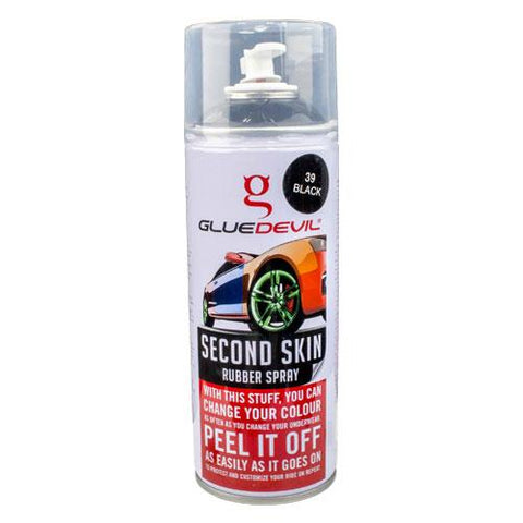 GlueDevil Second Skin Rubber Spray Paint Gloss Black