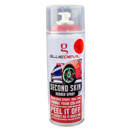 GlueDevil Second Skin Rubber Spray Paint Orange Red