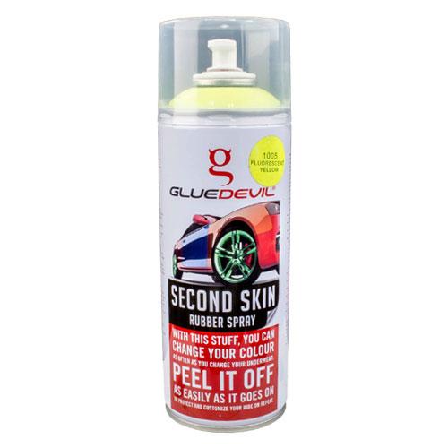 GlueDevil Second Skin Rubber Spray Paint Fluorescent Yellow