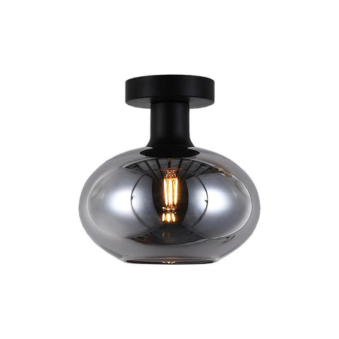 Small Orb Ceiling Light - Smoked Glass