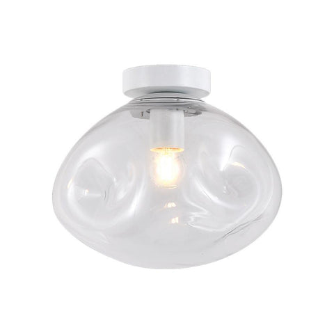 Large Molten Ceiling Light - Clear Glass